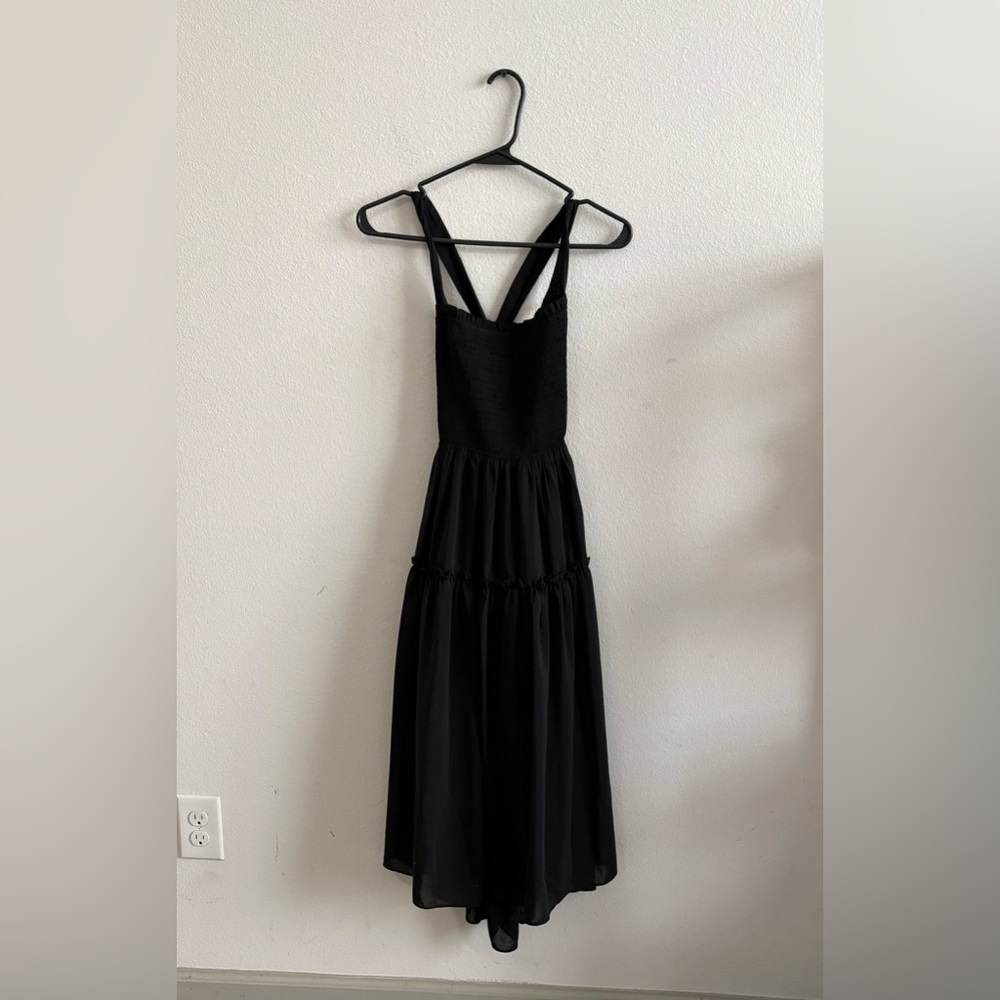 SHEIN Black Midi Dress